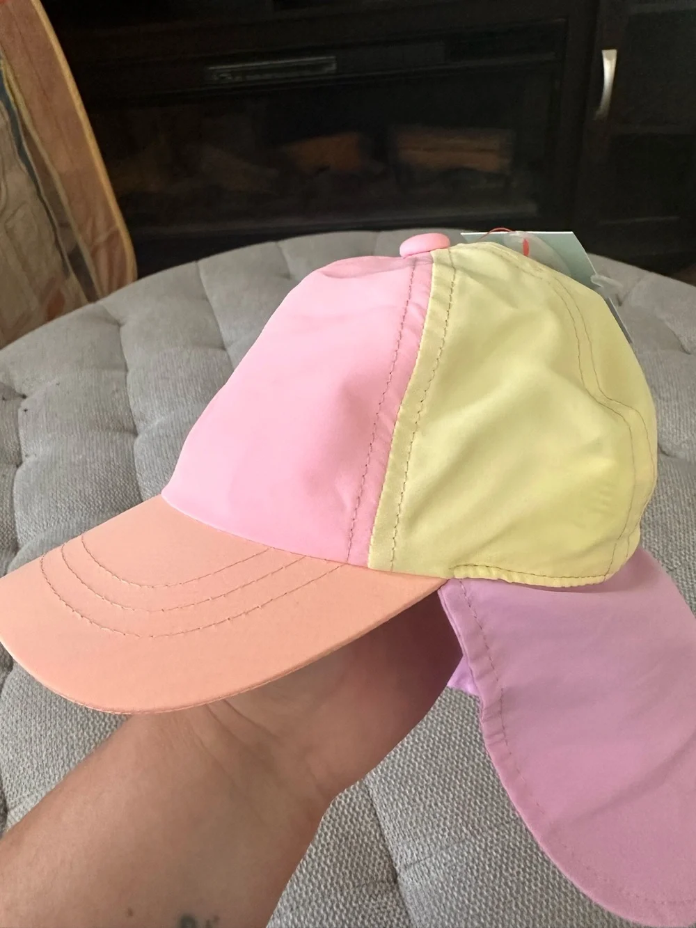 Kids Pastel Sun Hat - Pink, Yellow, Lavender